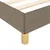 Produktbild 9 för Sängram med huvudgavel taupe 80x200 cm tyg