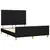 Produktbild 4 för Sängram med huvudgavel svart 140x190 cm tyg