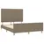 Produktbild 4 för Sängram med huvudgavel taupe 140x190 cm tyg