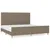 Produktbild 2 för Sängram med huvudgavel taupe 200x200 cm tyg