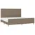 Produktbild 3 för Sängram med huvudgavel taupe 200x200 cm tyg