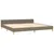 Produktbild 5 för Sängram med huvudgavel taupe 200x200 cm tyg