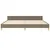 Produktbild 6 för Sängram med huvudgavel taupe 200x200 cm tyg