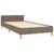 Produktbild 5 för Sängram med huvudgavel taupe 80x200 cm tyg