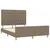 Produktbild 4 för Sängram med huvudgavel taupe 140x190 cm tyg