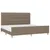 Produktbild 3 för Sängram med huvudgavel taupe 200x200 cm tyg