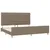 Produktbild 4 för Sängram med huvudgavel taupe 200x200 cm tyg