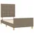 Produktbild 4 för Sängram med huvudgavel taupe 90x200 cm tyg
