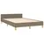 Produktbild 5 för Sängram utan madrass taupe 120x200 cm tyg