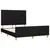 Produktbild 4 för Sängram med huvudgavel svart 140x190 cm tyg
