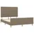 Produktbild 4 för Sängram med huvudgavel taupe 140x190 cm tyg