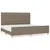 Produktbild 2 för Sängram med huvudgavel taupe 200x200 cm tyg