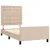 Produktbild 4 för Sängram med huvudgavel cappuccino 90x190 cm konstläder