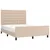 Produktbild 3 för Sängram med huvudgavel cappuccino 140x190 cm konstläder