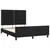 Produktbild 4 för Sängram med huvudgavel svart 140x190 cm sammet