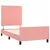 Produktbild 4 för Sängram med huvudgavel rosa 90x190 cm sammet