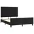Produktbild 4 för Sängram med huvudgavel svart 140x190 cm sammet