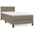 Produktbild 2 för Ramsäng med madrass taupe 90x190 cm tyg