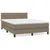 Produktbild 2 för Ramsäng med madrass taupe 140x200 cm tyg