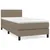 Produktbild 2 för Ramsäng med madrass taupe 100x200 cm tyg