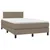 Produktbild 3 för Ramsäng med madrass taupe 120x200 cm tyg