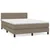 Produktbild 2 för Ramsäng med madrass taupe 140x190 cm tyg