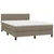 Produktbild 3 för Ramsäng med madrass taupe 140x190 cm tyg