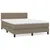 Produktbild 2 för Ramsäng med madrass taupe 140x200 cm tyg