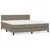 Produktbild 2 för Ramsäng med madrass taupe 160x200 cm tyg