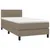 Produktbild 3 för Ramsäng med madrass taupe 80x200 cm tyg