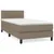 Produktbild 2 för Ramsäng med madrass taupe 90x190 cm tyg