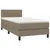 Produktbild 3 för Ramsäng med madrass taupe 90x190 cm tyg