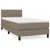 Produktbild 2 för Ramsäng med madrass taupe 100x200 cm tyg