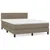 Produktbild 2 för Ramsäng med madrass taupe 140x190 cm tyg