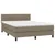 Produktbild 3 för Ramsäng med madrass taupe 140x190 cm tyg