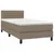 Produktbild 3 för Ramsäng med madrass taupe 80x200 cm tyg
