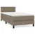 Produktbild 2 för Ramsäng med madrass taupe 90x190 cm tyg