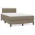 Produktbild 2 för Ramsäng med madrass taupe 120x200 cm tyg