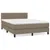 Produktbild 2 för Ramsäng med madrass taupe 140x200 cm tyg