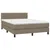 Produktbild 3 för Ramsäng med madrass taupe 140x200 cm tyg