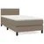 Produktbild 2 för Ramsäng med madrass taupe 80x200 cm tyg