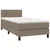 Produktbild 3 för Ramsäng med madrass taupe 80x200 cm tyg