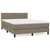 Produktbild 2 för Ramsäng med madrass taupe 140x190 cm tyg