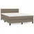 Produktbild 2 för Ramsäng med madrass taupe 140x200 cm tyg