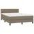 Produktbild 3 för Ramsäng med madrass taupe 140x200 cm tyg