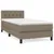Produktbild 2 för Ramsäng med madrass taupe 80x200 cm tyg
