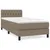 Produktbild 2 för Ramsäng med madrass taupe 90x190 cm tyg