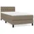 Produktbild 2 för Ramsäng med madrass taupe 90x200 cm tyg