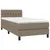 Produktbild 3 för Ramsäng med madrass taupe 90x200 cm tyg