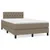 Produktbild 2 för Ramsäng med madrass taupe 120x200 cm tyg